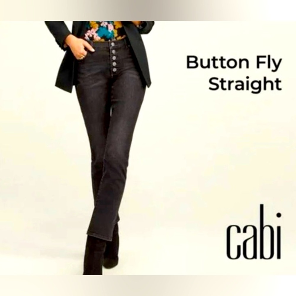 cabi jeans button fly straight leg